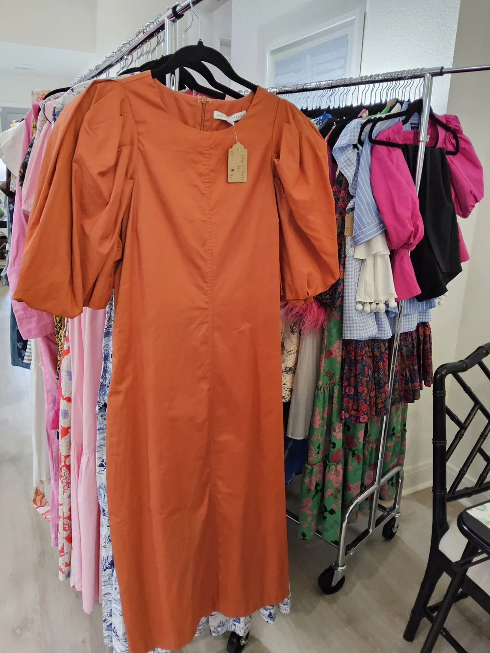 english factory orange dress English Factory